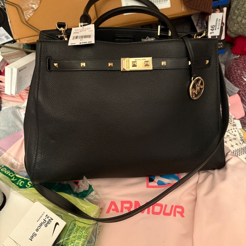 MK Black Pebble Leather Bag - Picture 2 of 5